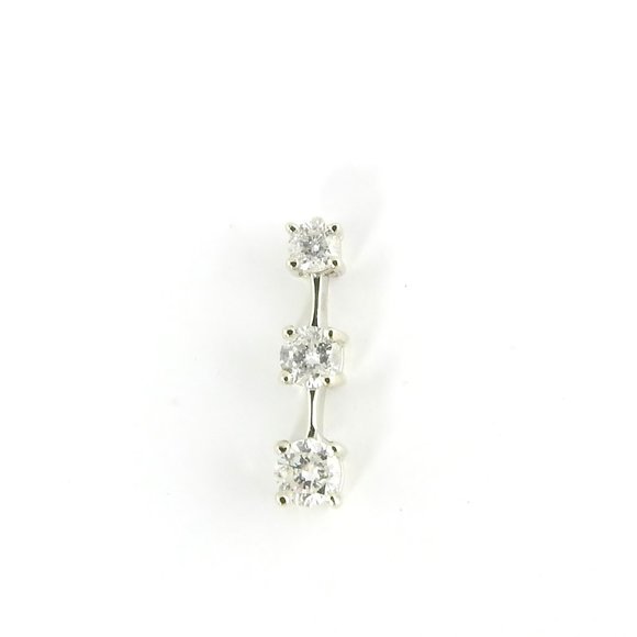 Vintage 14 Karat White Gold and Diamond Pendant #6342